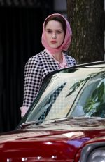 RACHEL BROSNAHAN on the Set of The Marvelous Mrs. Maisel in New York 06/14/2018