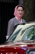RACHEL BROSNAHAN on the Set of The Marvelous Mrs. Maisel in New York 06/14/2018
