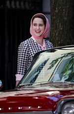 RACHEL BROSNAHAN on the Set of The Marvelous Mrs. Maisel in New York 06/14/2018