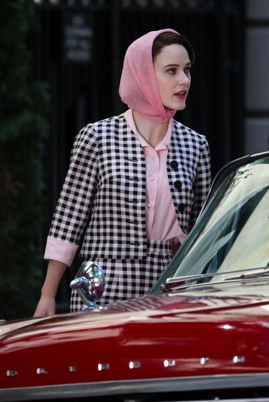 RACHEL BROSNAHAN on the Set of The Marvelous Mrs. Maisel in New York 06/14/2018