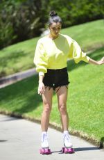 REBECCA BLACK Out Roller Blading in Los Angeles 06/08/2081