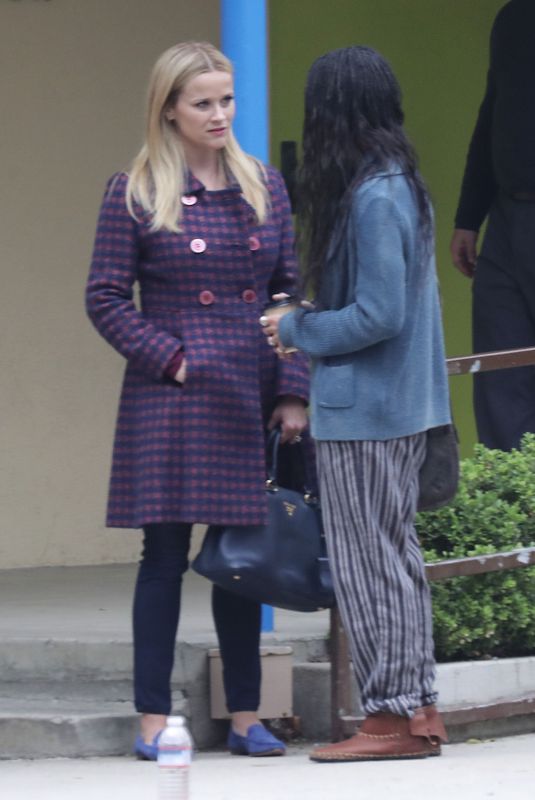 REESE WITHERSPOON and ZOE KRAVITZ on the Set of Big Little Lies in Brentwood 06/21/2018