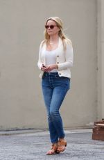 REESE WITHERSPOON in Jeans Arrives at a Spa in Los Angeles 06/16/2018