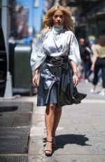 RITA ORA in a Silver Dress Out in New York 06/16/2018