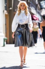 RITA ORA in a Silver Dress Out in New York 06/16/2018