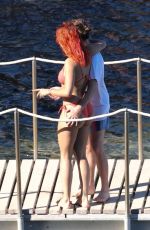 RITA ORA in Red Bikini at a Beach in Tuscany 06/05/2018