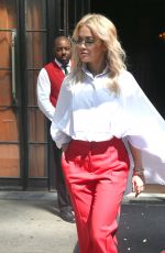 RITA ORA Leaves Bowery Hotel in New York 06/19/2018