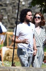 ROSE LESLIE and Kit Harington Out in Aberdeen 06/24/2018
