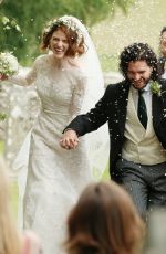 ROSE LESLIE at Her Wedding with Kit Harington in Scotland 06/23/2018