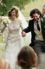 ROSE LESLIE at Her Wedding with Kit Harington in Scotland 06/23/2018
