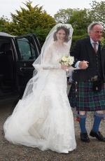 ROSE LESLIE at Her Wedding with Kit Harington in Scotland 06/23/2018