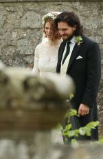 ROSE LESLIE at Her Wedding with Kit Harington in Scotland 06/23/2018