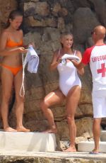 SAILOR BRINKLEY COOK and CHRISTIE BRINKLEY in Swimwear at Hote Eden Roc in Antibes 06/10/2018