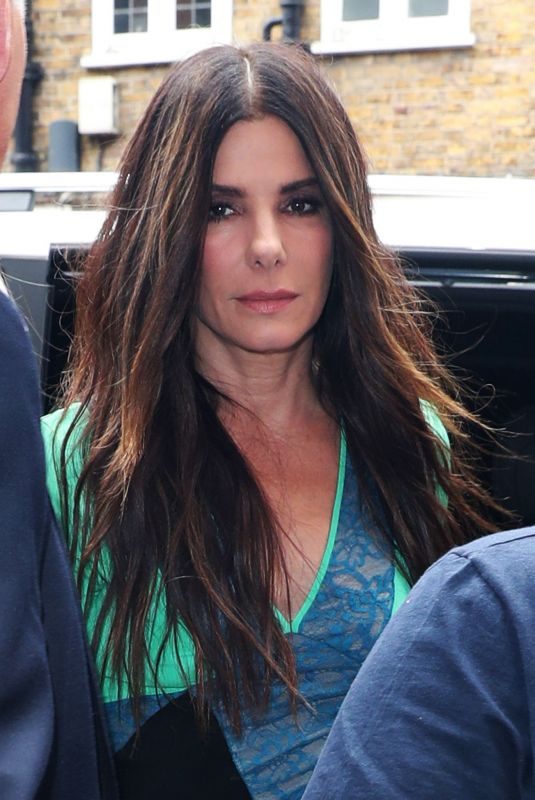 SANDRA BULLOCK Out and About in London 06/13/2018