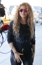 SHAKIRA Arrives at Airport in Barcelona 06/01/2018