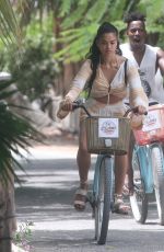 SHANINA SHAIK Out Riding a Bike in Tulum 06/13/2018