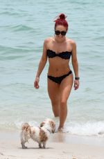 SHARNA BURGESS in Bikini at a Beach in Miami 06/01/2018