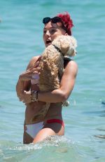 SHARNA BURGESS in Bikini on the Beach in Miami 06/02/2018