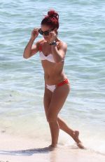 SHARNA BURGESS in Bikini on the Beach in Miami 06/02/2018