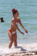 SHARNA BURGESS in Bikini on the Beach in Miami 06/02/2018