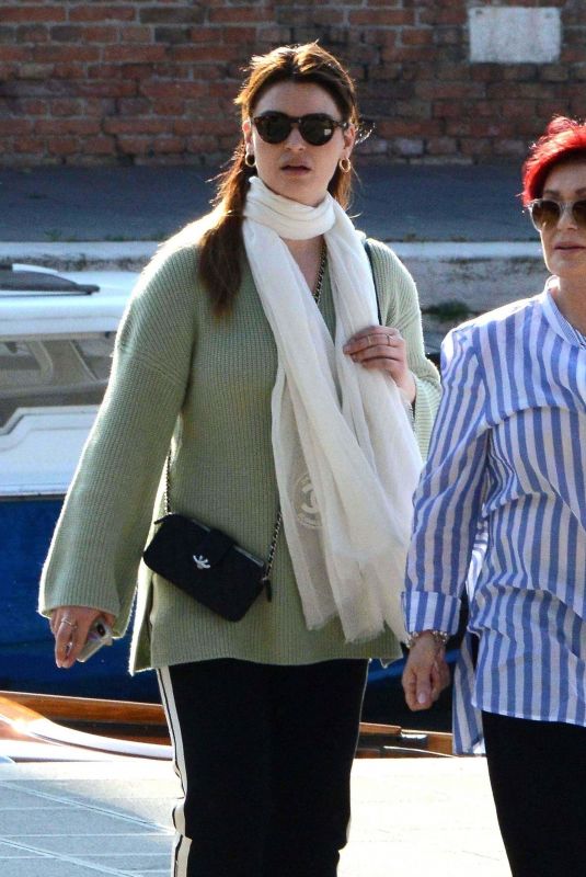 SHARON and AIMEE OSBOURNE Take a Taxi Boat in Venice 06/20/2018