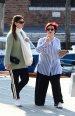 SHARON and AIMEE OSBOURNE Take a Taxi Boat in Venice 06/20/2018
