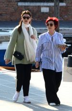 SHARON and AIMEE OSBOURNE Take a Taxi Boat in Venice 06/20/2018