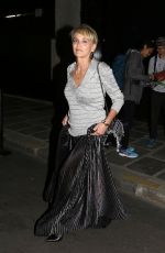 SHARON STONE and PRICE ARANA LeaveS Their Hotel in Paris 06/25/2018