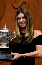 SIMONA HALEP - Roland Garros 2018 Trophy Photocall