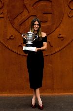 SIMONA HALEP - Roland Garros 2018 Trophy Photocall