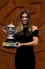 SIMONA HALEP - Roland Garros 2018 Trophy Photocall