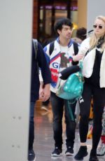 SOPHIE TURNER and Joe Jonas at Airport in Barcelona 06/19/2018