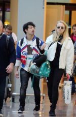 SOPHIE TURNER and Joe Jonas at Airport in Barcelona 06/19/2018