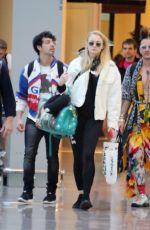 SOPHIE TURNER and Joe Jonas at Airport in Barcelona 06/19/2018