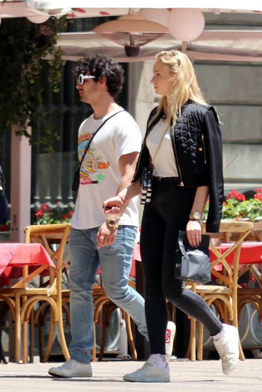 SOPHIE TURNER and Joe Jonas Out in Barcelona 06/19/2018