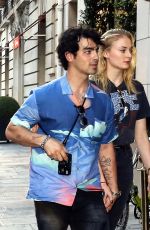 SOPHIE TURNER and Joe Jonas Out in Paris 06/27/2018