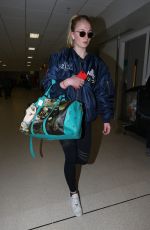 SOPHIE TURNER Arrives at Aberdeen Airport for Kit Harington and Rose Leslie Wedding 06/22/2018