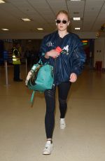 SOPHIE TURNER Arrives at Aberdeen Airport for Kit Harington and Rose Leslie Wedding 06/22/2018