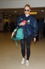 SOPHIE TURNER Arrives at Aberdeen Airport for Kit Harington and Rose Leslie Wedding 06/22/2018