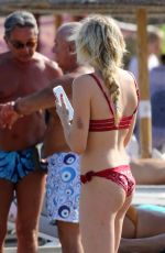 STEPHANIE PRATT in Red Bikini in Mykonos 06/20/2018
