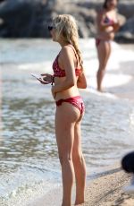 STEPHANIE PRATT in Red Bikini in Mykonos 06/20/2018