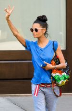 THANDIE NEWTON Hailing a Cab in New York 06/14/2018