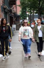 TIFFANY HADISH, MELISSA MCCARTHY and ELISABETH MOSS on the Set of The Kitchen in New York 06/13/2018