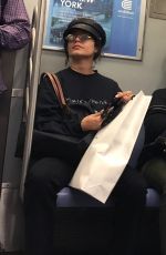 VANESSA HUDGENS on the Subway in New York 06/27/2018