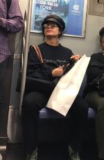 VANESSA HUDGENS on the Subway in New York 06/27/2018