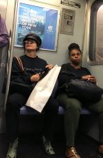 VANESSA HUDGENS on the Subway in New York 06/27/2018