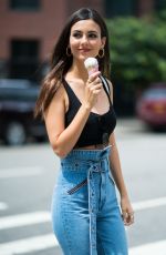 VICTORIA JUSTICE Out Eats Ice Cream in New York 06/22/2018