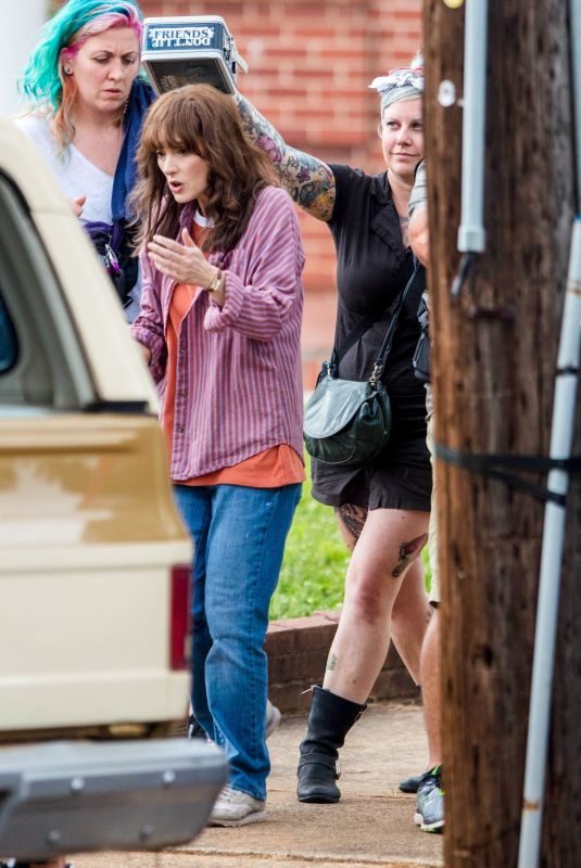 WINONA RYDER on the Set of Stranger Things in Atlanta 06/11/2018