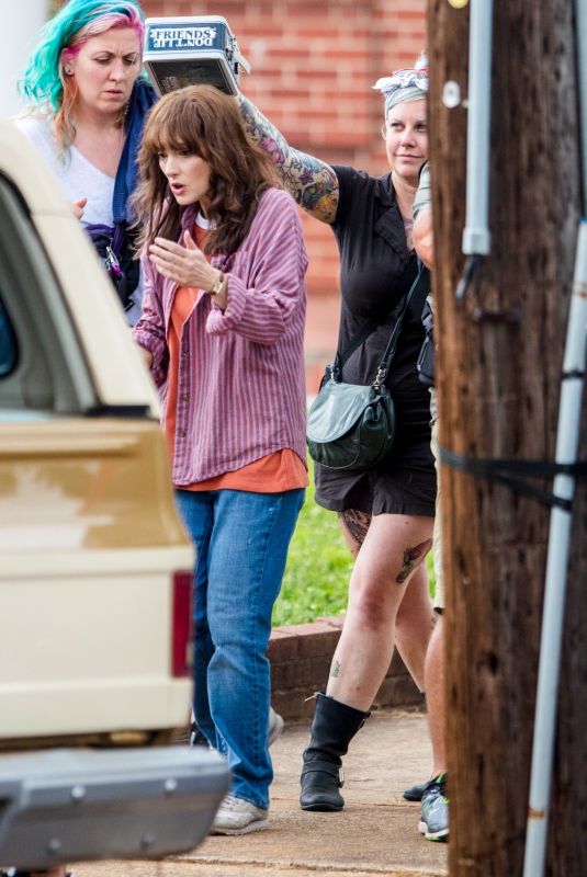 WINONA RYDER on the Set of Stranger Things in Atlanta 06/11/2018