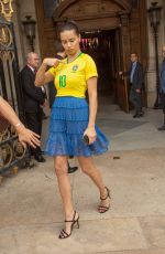 ADRIANA LIMA in Brazil Jersey Out in Paris 07/02/2018